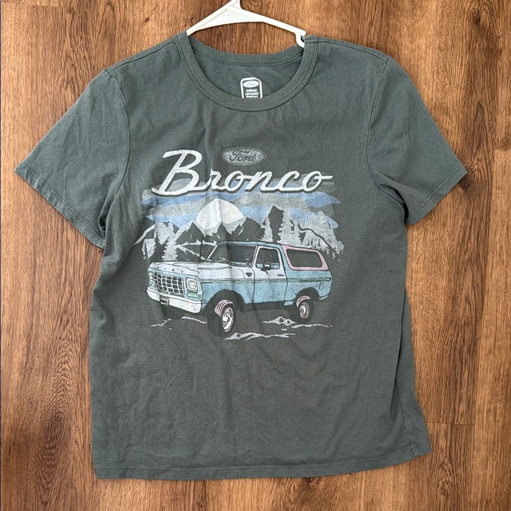 Ford Green Short Sleeve Tee with Bronco Graphic